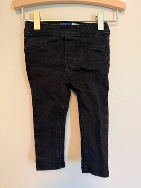 Toddler Girls Black Slim Stretch Bottoms
